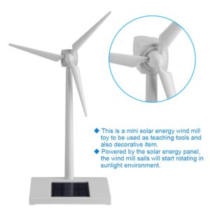 Mini Solar Energy Wind Mill Toy, Desktop Wind Turbine Model Solar Powered Windmills, Home Decor Garden Desk Ornament Education Fan (Best Children/Friends)