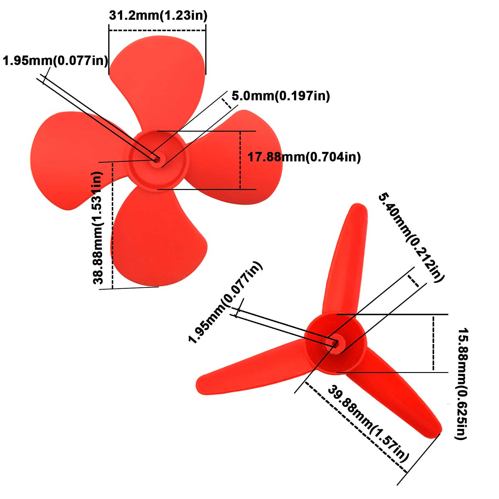 EUDAX 6 Set Mini Generator Motors 3V-12V DC Motor Electric Motor with Propellers Fan Leaf for DIY Electronic Toys Wind Turbine Hand Cranked Power Model School Project Educational Physics Experiment