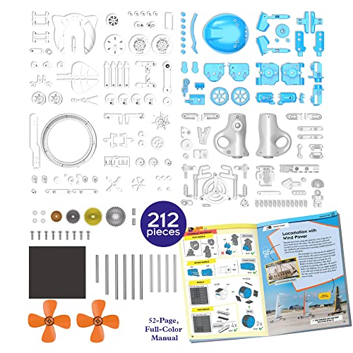 Thames & Kosmos WindBots 6-in-1 Engineering STEM Kit | Build 6 Wind-Powered Bots, No Batteries/Electricity Required | Explore Wind Technology, Gear Ratios & More | Full-Color Manual & Experiment Guide