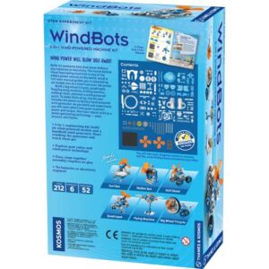 Thames & Kosmos WindBots 6-in-1 Engineering STEM Kit | Build 6 Wind-Powered Bots, No Batteries/Electricity Required | Explore Wind Technology, Gear Ratios & More | Full-Color Manual & Experiment Guide