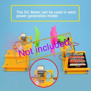 EUDAX Mini Generator Motors 3V-12V DC Motor Electric Motor for DIY Toys Wind Turbine Generator Hand Cranked Power Generator model (Plastic motor holder)