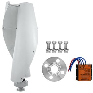 tbvechi 400w vertical wind power turbine generator kit, maglev generator wind generator with 2 blades and controller, 24v dc