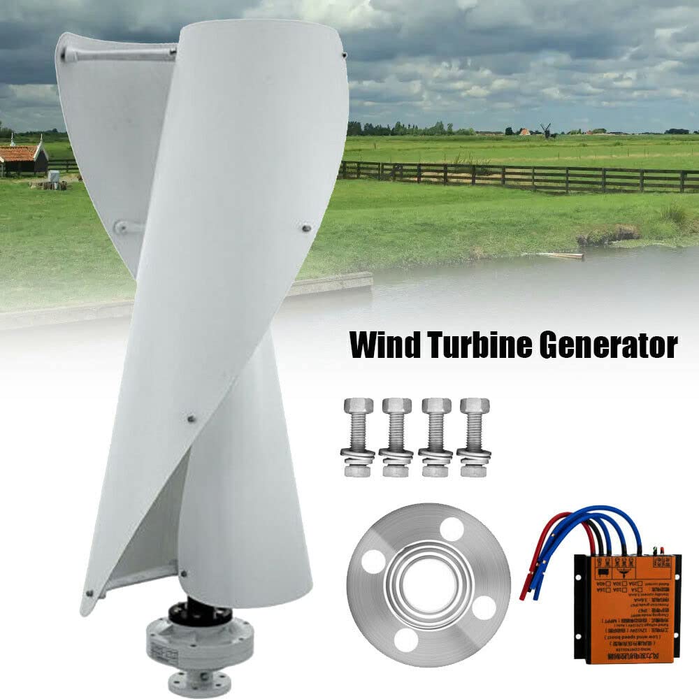 TBVECHI 400W Vertical Wind Power Turbine Generator Kit, Maglev Generator Wind Generator with 2 Blades and Controller, 24V DC