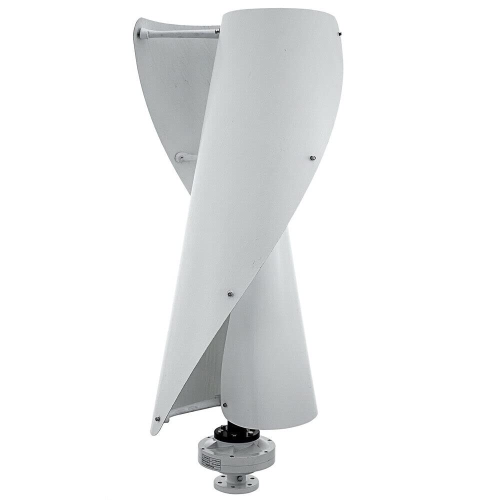 Vertical Wind Power Turbine Generator, 12V Helix Maglev Axis Vertical Wind Power Turbine Generator, 400W Portable Vertical Helix Wind Power for Boats, Gazebos, Cabins, Mobile Homes white