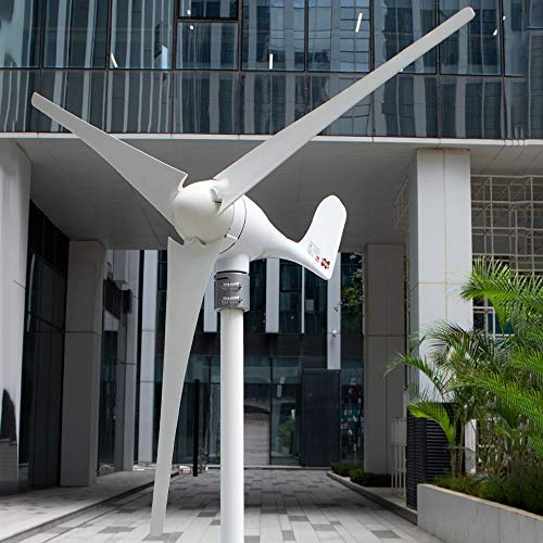 Marsrock Small Wind Turbine Generator AC 24Volt 400W Economy Windmill with MPPT Controller for Wind Solar Hybrid System 2m/s Start Wind Speed 3 Blades(400Watt 24Volt)