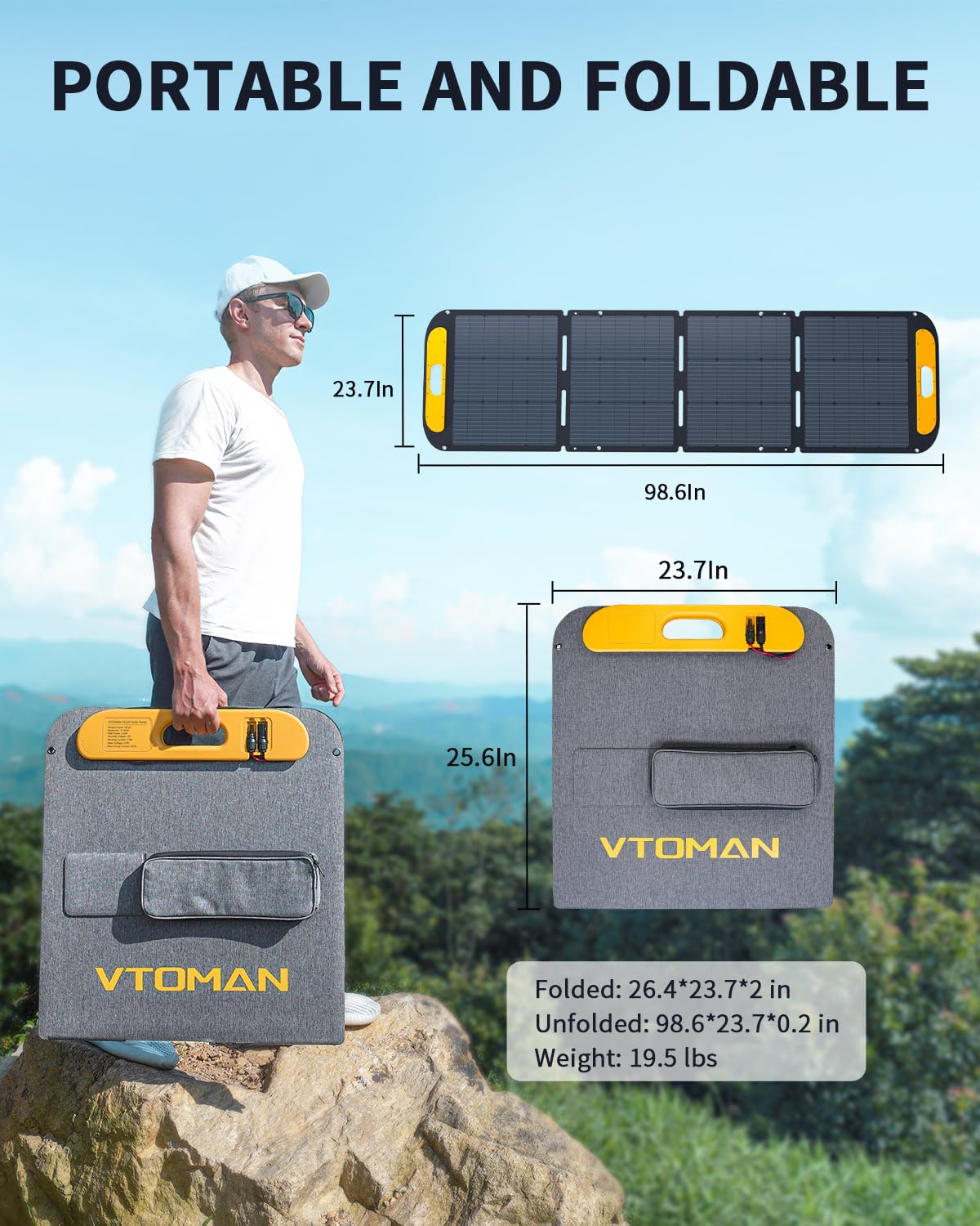 VTOMAN Solar Generator 1500W (3000W Peak) with 220W Solar Panel Included, 1548Wh LiFePO4 Power Station with 1500W AC Outlets, 100W USB Ports, 12V DC, for Home Electric Backup & RV/Van Camping