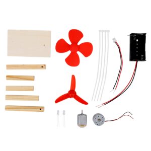 DIY Wind Generator Unique Power Generator Kit Children Small Motor Vertical Wind Turbines Electricity Toy Kit 1.5V