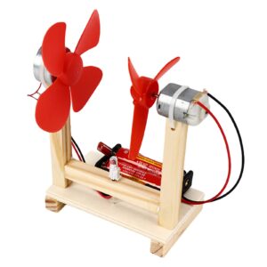 DIY Wind Generator Unique Power Generator Kit Children Small Motor Vertical Wind Turbines Electricity Toy Kit 1.5V