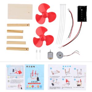 DIY Wind Generator Unique Power Generator Kit Children Small Motor Vertical Wind Turbines Electricity Toy Kit 1.5V