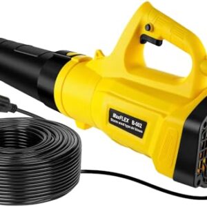 Leaf Blower, 3000W High Power Turbine Handheld Electric Leaf Blower, with 82 feet Extra Long Power Cord, 6-Gear Wind Speed Regulation, for Lawn Care, Yard, Garage, Patio, Blowing Leaves and Snow