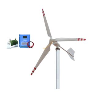 High Power Windmill, 2kw 24v 48v Wind Turbine Generator Horizontal Axis Wind Turbine MPPT Controller Off Grid Inverter Alternative Energy Suit for Hybrid Solar Wind System ( Color : Turbine Only , Siz