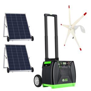 nature's generator elite gold - we system:3600w solar & wind powered pure sine wave off-grid nature's generator elite+2pcs 100w solar panel+wind turbine