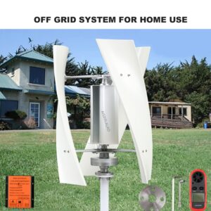 AISINILALAO 12000W Vertical Wind Turbine Generator with Hybrid Controller Off Grid System Inverter for Home Free Energy with Windmill,48v