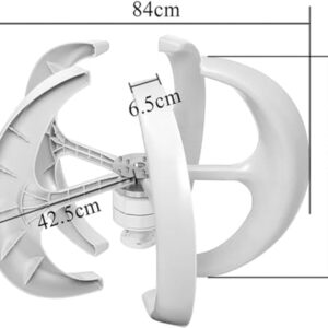 CHRISK 1000W Green Lantern Wind Turbine High Efficiency and Low Noise 5 Blade Wind Turbine with Controller,12v