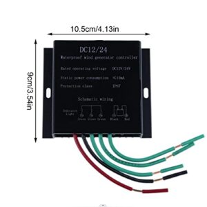 HENGJINGTR 12000W Wind Charge Controller, Water Proof DC12V 24V Wind Turbine and Panel Hybrid Charge Controller for DC Wind Turbines,48v