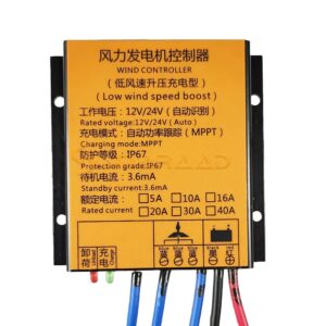 Wind Turbine Charge Controller 12V 24V 48V, 5000W MPPT Charger Wind Turbine Controller IP67 Waterproof DC for DC Wind Turbines ,12v