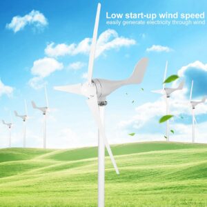 Xcello Wind Turbine Generator500w DC12V,3 Blades Wind Turbines,Wind Turbine Kit, Aluminum Alloy for Household and Industry Use