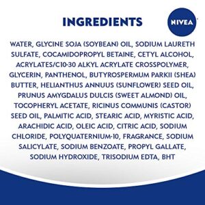 NIVEA Shea Butter Nourishing Body Wash, Moisturizing Body Wash for Dry Skin, 20 Fl Oz Bottle