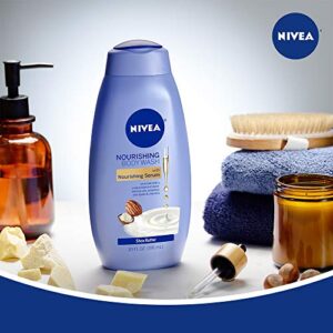 NIVEA Shea Butter Nourishing Body Wash, Moisturizing Body Wash for Dry Skin, 20 Fl Oz Bottle