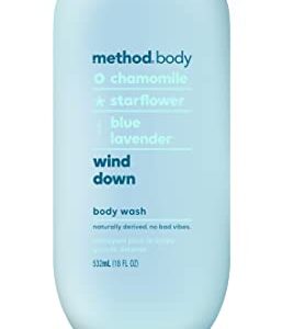 Method Moisturizing,Softening Body Wash, Wind Down, Paraben and Phthalate Free, 18 oz (Pack of 1)