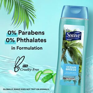 Suave Essentials Gentle Body Wash Ocean Breeze 6 Count With A Fresh Oil Blend Essence Infused With Vitamin E & Algae Extract 18 Oz