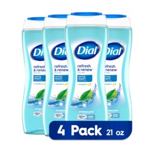 dial softening body wash, spring water, 21 fl oz (pack of 4)