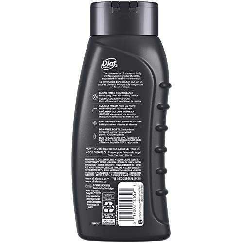 Dial Men Hair + Body Wash, Hydro Fresh, 20 fl oz (Pack of 4)