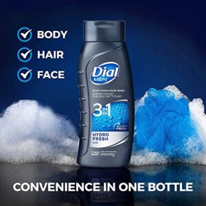 Dial Men Hair + Body Wash, Hydro Fresh, 20 fl oz (Pack of 4)