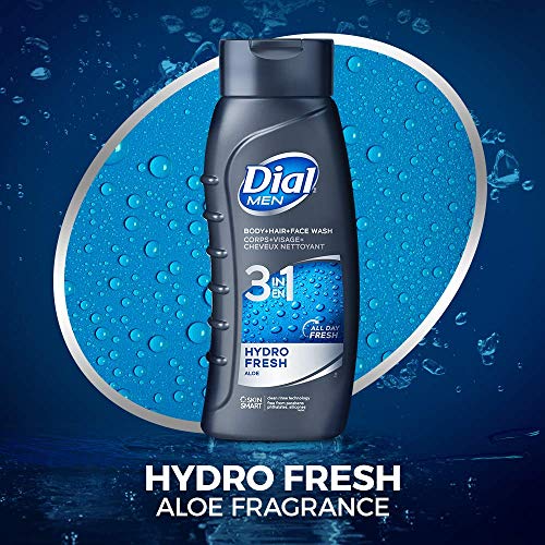 Dial Men Hair + Body Wash, Hydro Fresh, 20 fl oz (Pack of 4)