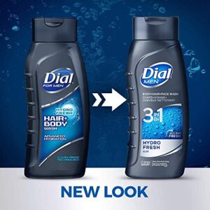 Dial Men Hair + Body Wash, Hydro Fresh, 20 fl oz (Pack of 4)