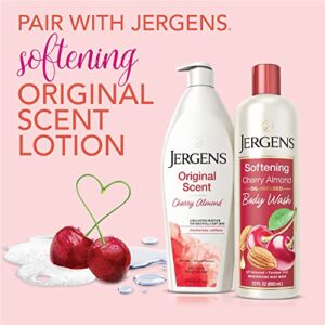 Jergens Softening Body Wash, Daily Moisturizing Skin Cleanser, Paraben Free, 22 Ounces, Infused with Cherry Almond, pH Balanced, Dye Free, Dermatologist Tested (Packaging May Vary)