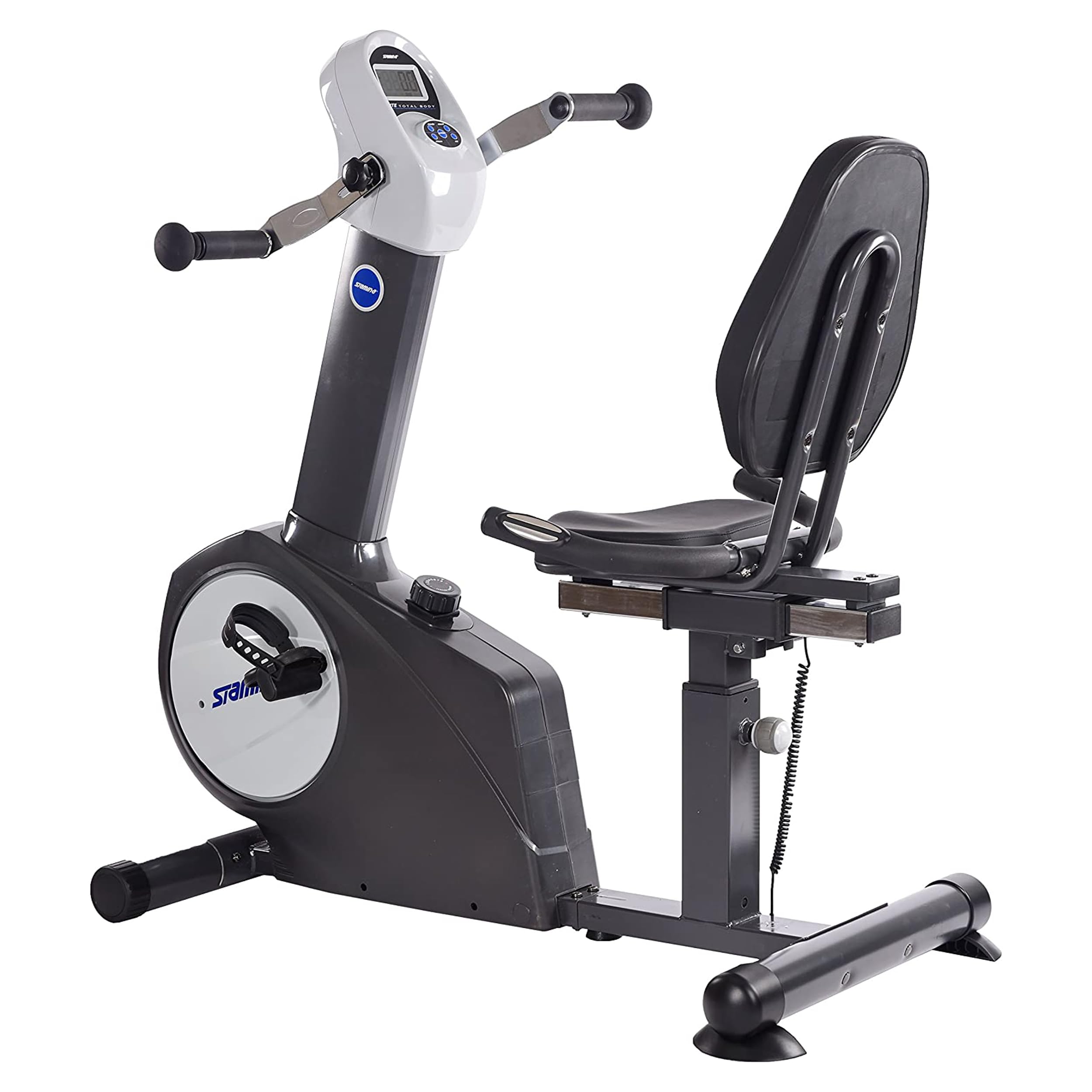Stamina Elite Total Body Recumbent Bike with Arm Workout - Recumbent Cross Trainer with Smart Workout App for Home Workout - Up to 250 lbs Weight Capacity