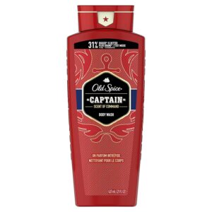 Old Spice Body Wash for Men, Captain Scent of Command, 21 Fl Oz (Pack Of 4)