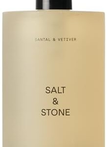 SALT & STONE Antioxidant-Rich Body Wash - Santal & Vetiver | Cleanse, Nourish & Soften Skin with Niacinamide & Hyaluronic Acid | Free From Parabens, Sulfates & Phthalates (15.2 fl oz)