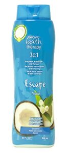 belcam bath therapy body wash and shampoo, maui coconut 32 fl. oz