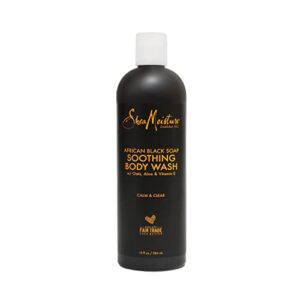 sheamoisture soothing body wash for acne treatment african black soap paraben free body wash ,13 fl oz (pack of 1)