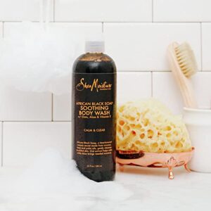 SheaMoisture Soothing Body Wash for Acne Treatment African Black Soap Paraben Free Body Wash ,13 Fl Oz (Pack of 1)