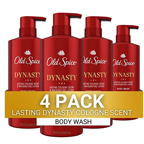 Old Spice Body Wash for Men, Dynasty Cologne Scent, 16.9 Fl Oz (Pack of 4)