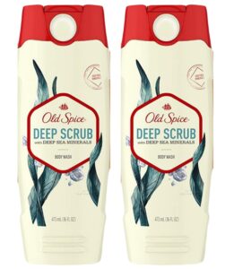 proctor & gamble old spice mens body wash deep scrub with sea minerals 16 ounce (473ml) (2 pack)