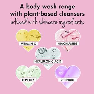 Love Beauty and Planet Plant-Based Body Wash Nourish and Illuminate Skin Rose Water and Niacinamide Made with Plant-Based Cleansers and Skin Care Ingredients 32.3 fl oz