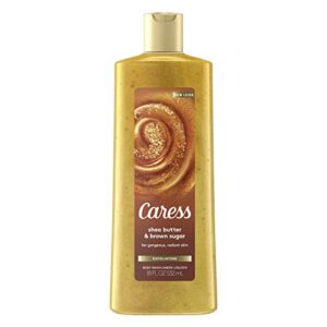 caress exfoliating body wash for everyday use shea butter & brown sugar 18 oz (pack of 3)