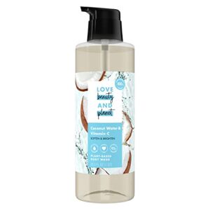 love beauty and planet body wash softened, visibly glowing skin coconut water and vitamin c made with plant-based cleansers and skin care ingredients 32.3 fl oz