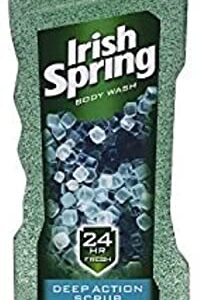 Irish Spring Body Wash Deep Action Exfoliating Scrub, 18 Fl Oz (Pack of 2)