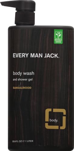 Every Man Jack Body Wash, Sandalwood 33.8-ounce Moisturizing