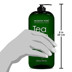 MAJESTIC PURE Tea Tree Body Wash - Formulated to Combat Dry, Flaky Skin - Soothes, Nourishes and Moisturizes Irritated, Chapped, Problem Skin Areas - (Packaging may Vary) -16 fl. oz.