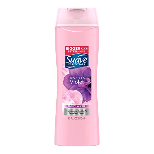 Suave Essentials Body Wash, Sweet Pea and Violet, 15 Fl Oz (Pack of 1)