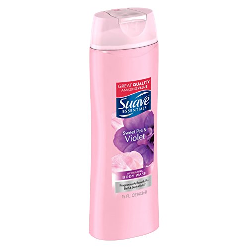 Suave Essentials Body Wash, Sweet Pea and Violet, 15 Fl Oz (Pack of 1)