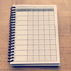 TrainRite Compact Fitness Journal - NO EXCUSES Black (An Exercise Log Book)