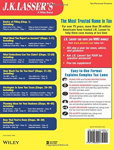 J. K. Lasser's Your Income Tax 2022: For Preparing Your 2021 Tax Return