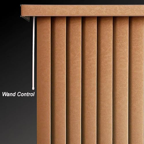 Vertical Blinds Replacement Headrail Track Custom Made to Your Size, Stack, and Control Type - Complete with Brackets and Hardware (64.5 inches)